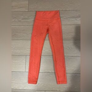 Lululemon Wunder Train High-Rise legging size 4 Crunch Warm Coral 25”